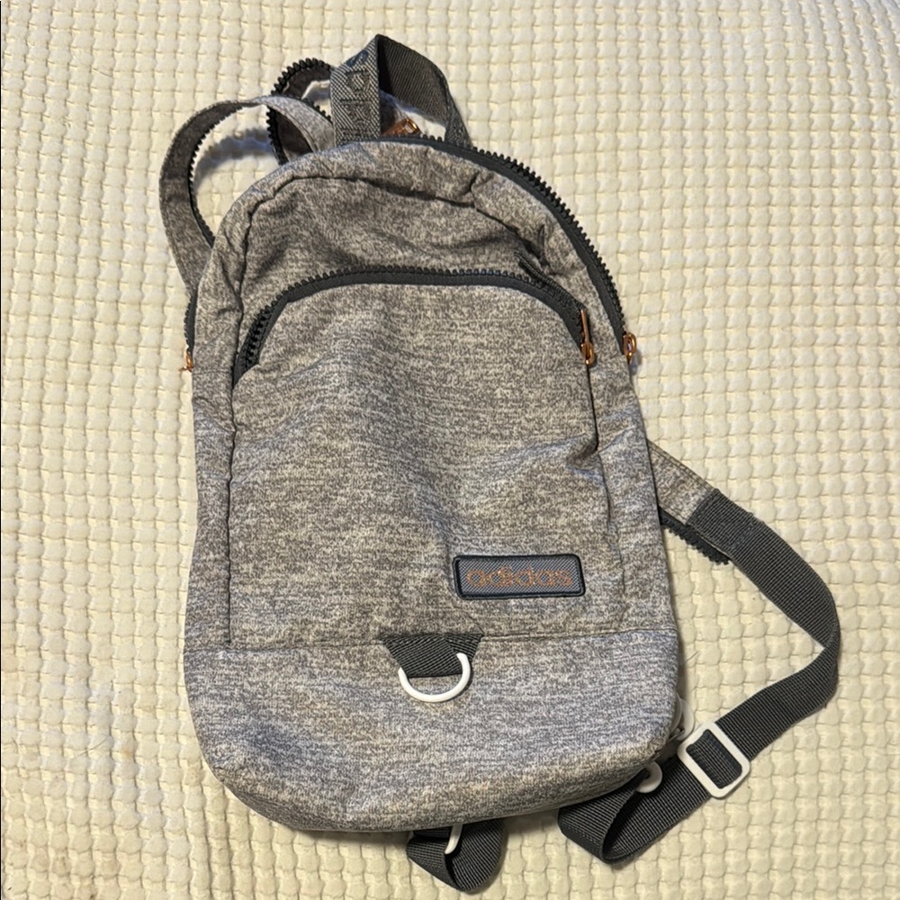 Adidas Gray Modern Backpack with Adjustable Straps